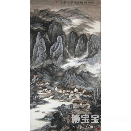 雷九泰 雨后山更清 类别: 国画山水作品